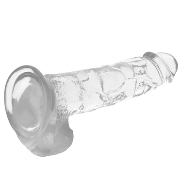 Dildo Trasparente Impermeabile con Base Ventilatoria Compatibile con Imbracature